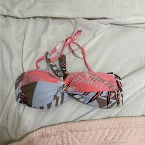 Maaji Pink and Brown Bikini Top